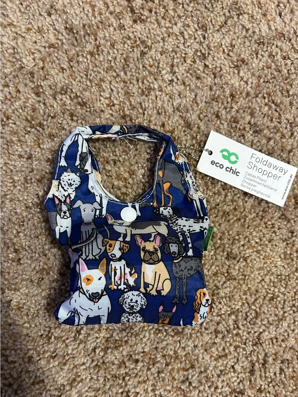 eco chic Foldaway Shopper - Dog Print